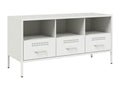 White TV stand 100.5x39x50.5 cm cold-rolled steel TWON07874