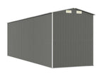Light Grey Garden Shed 192x606x223 Galvanized Steel FGBB68978