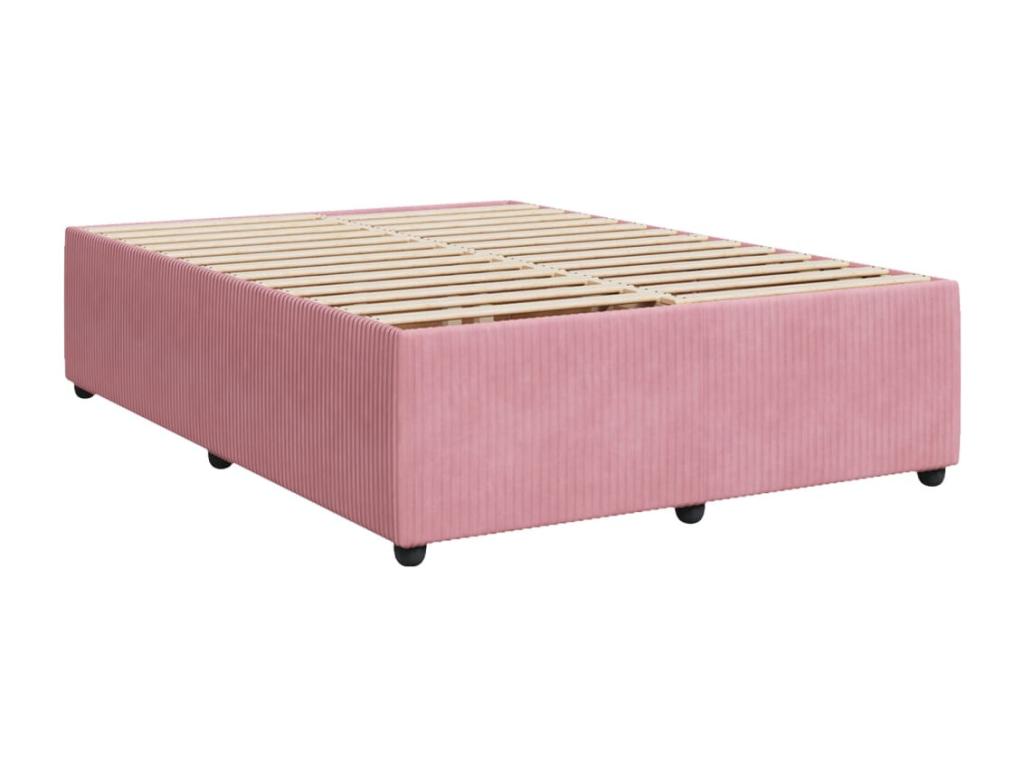 Nobellea bed base with mattress, Rose 140x190 cm Velvet KTLP32576