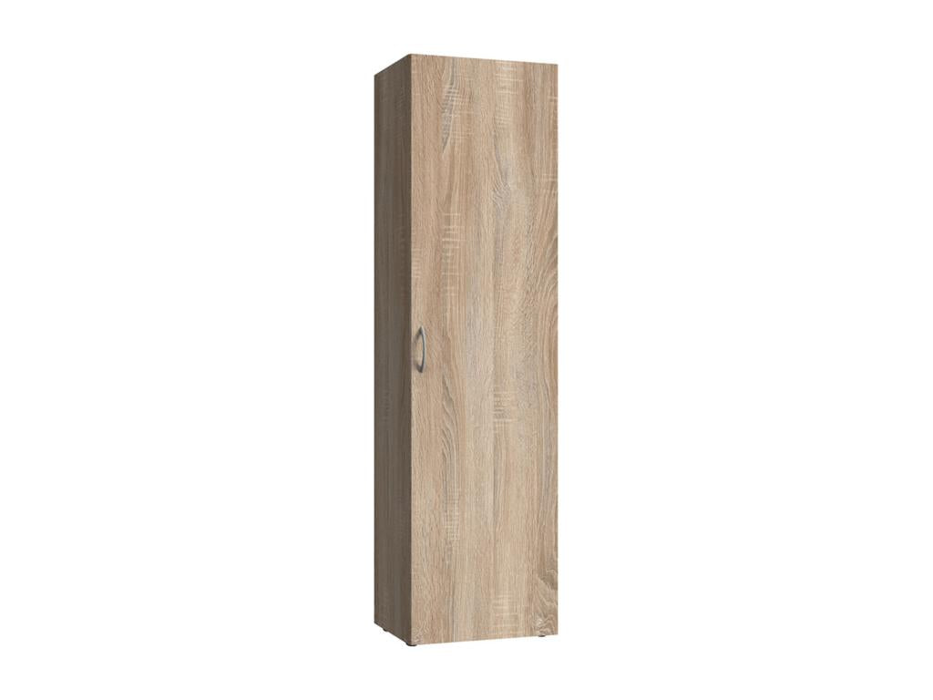 Storage cabinet with 1 door, oak effect finish - W- 30 x H- 185 x D- 40 cm FHIQ79037