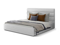 Nobellea white faux leather design bed - 4 sizes-160x200 MWFB26703