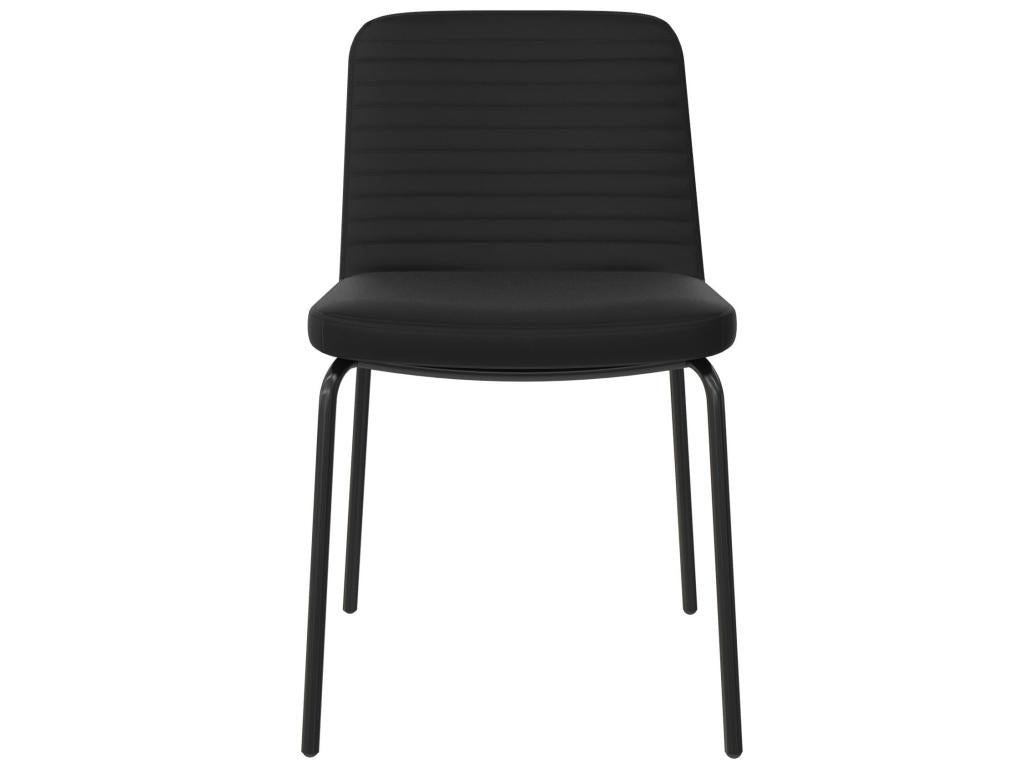 Nobellea - Set of 2 black faux leather dining chairs TPLN91801