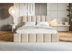 Nobellea Upholstered Bed 180x200 cm with Storage - Double Bed 180x200, Bouclé Fabric, Beige, Anthology 3, NPJE54297