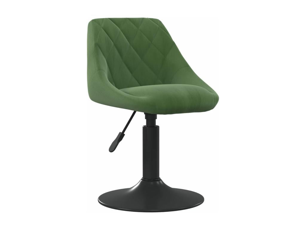 Swivel dining chairs, set of 4, dark green velvet, HMON13250