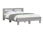 Dekonao bed frame with headboard, grey, 135x190 cm, MOPV98392