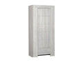 Dekonao 80cm KBNG52435 1-Door 1-Drawer Storage Column in Grey Limed Oak Wood