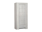 Dekonao 80cm KBNG52435 1-Door 1-Drawer Storage Column in Grey Limed Oak Wood