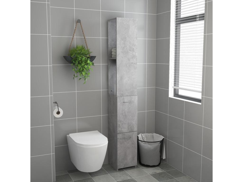 Bathroom cabinet, concrete grey, 25x25x170 CZEP30366