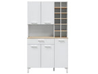 Display cabinet / Sideboard / Kitchen unit in Arctic White / Canadian Oak - Height 186 x Length 108 x Depth 40 cm ILUX76719