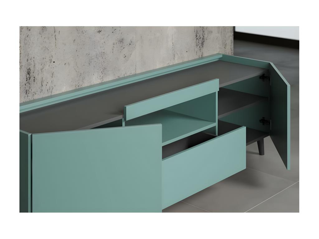 Melton TV stand, blue-grey. LVVA23933