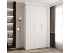Nobellea 4 245.5/140/40 3-door wardrobe, white/gold, GWOP68385