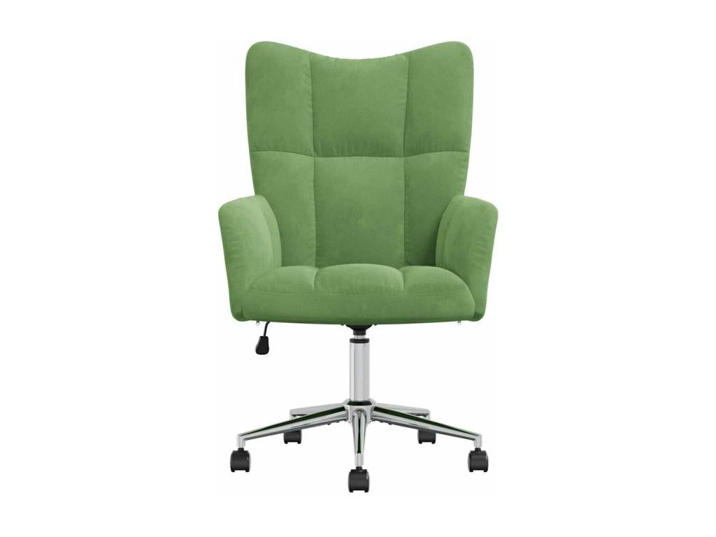 Light Green Velvet Relaxing Armchair ECJW77579