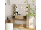 Makeup table with LED lighting, 100x40x135 cm, MDF Oak finish, CDSY46709