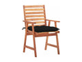 Set of 2 Nobellea solid wood outdoor dining chairs and cushions TOOE40293