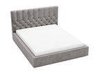Upholstered bed with storage - 180x200 - double bed - velvet - grey - Roma SGCC28703