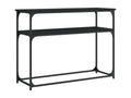 Black console table 100x35.5x75 cm engineered wood WCJA20018