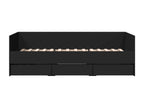 Daybed with drawers, mattress not included, black, 90x200 cm KXAP43227