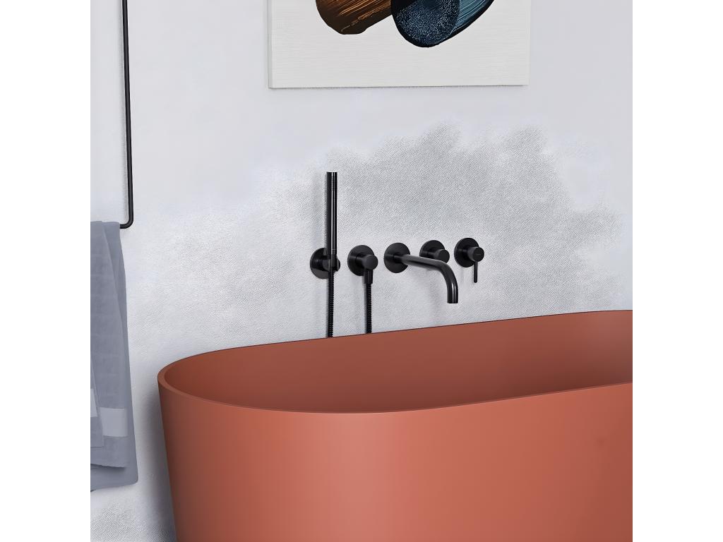 Concealed shower and bath mixer tap - 5 outlets - Y - Black YMYF72000