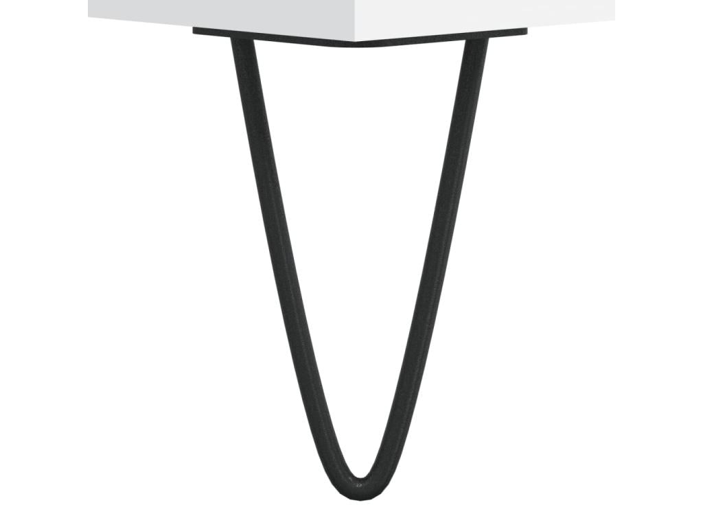 White bedside table 40x35x50 cm Engineered wood REGF16897