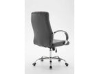 Office chair - Faux leather / Chrome metal - Grey - Dekonao NCQX82759