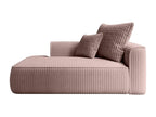 Left-facing chaise longue in wide-wale powder pink corduroy Nobellea HSHK51103