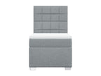 Dekonao bed base and mattress, light grey, 90x190 cm, fabric DPSG02316