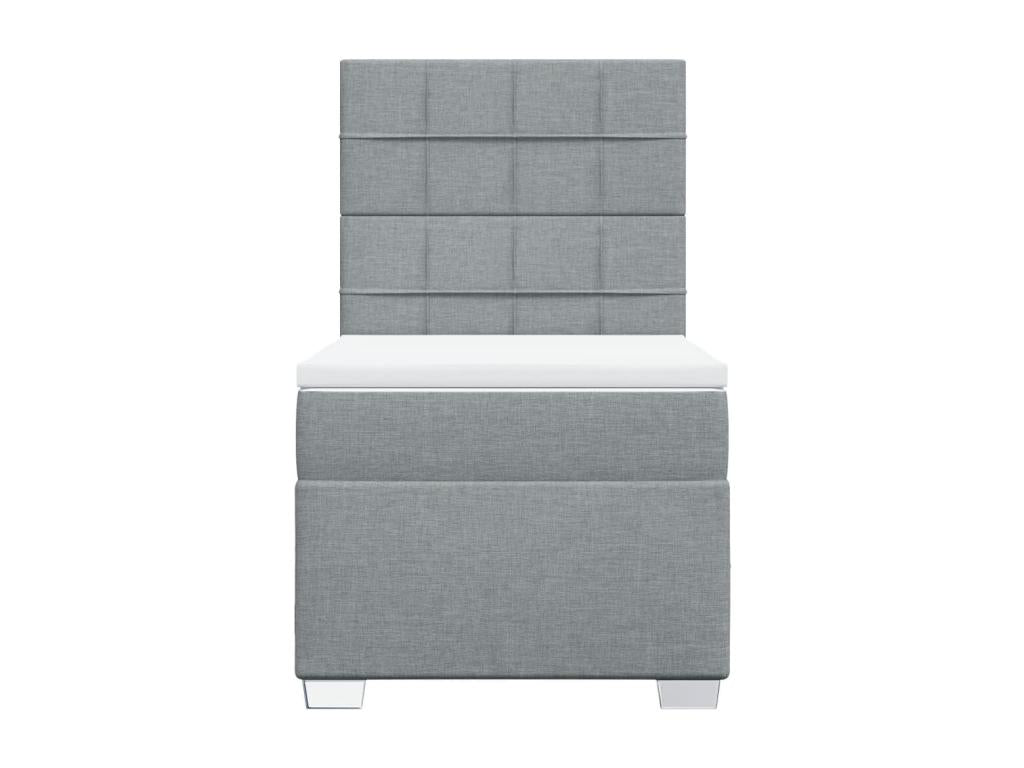 Dekonao bed base and mattress, light grey, 90x190 cm, fabric DPSG02316