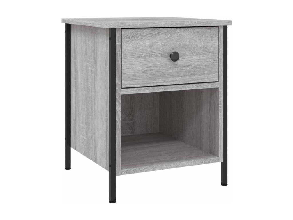 Dekonao 2-piece bedside tables, grey, 40x42x50cm, engineered wood, NNMM42939