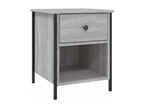 Dekonao 2-piece bedside tables, grey, 40x42x50cm, engineered wood, NNMM42939