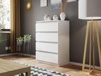 Dekonao 160 White Chest of Drawers with Drawers, Number of Drawers: 4, 100x70x40cm, TTCY38013