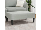 Light grey footstool 77x55x31 velvet HNKP11030