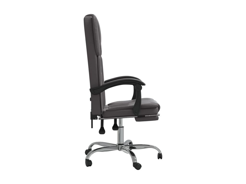 Grey Faux Leather Reclining Office Chair LGAK38033