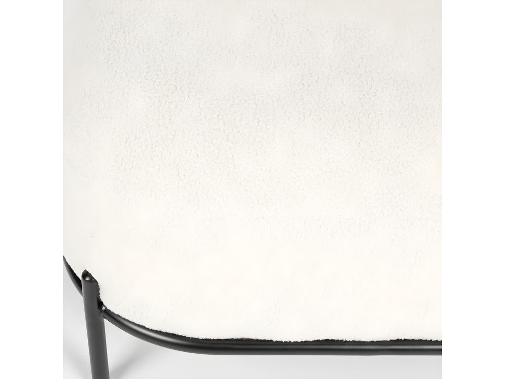 Nobellea - Footrest in looped fabric - Ivory white ZAFJ43122