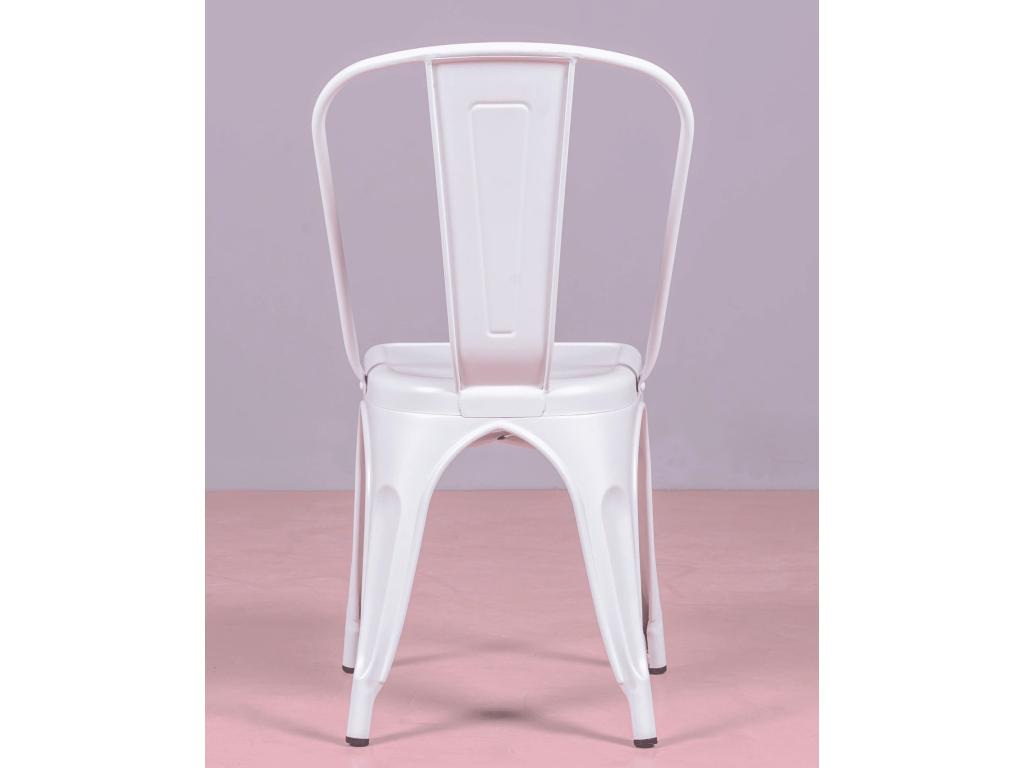 Pack of 4 stackable metal chairs - Dekonao - White CGYX31461