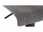 Bar stools - Fabric / Matte black metal - Light grey - Branford GICC90232