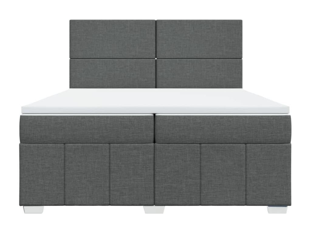 Nobellea bed base with mattress, Dark Grey, 200x200cm, Fabric YLGE03897