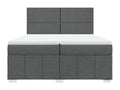 Nobellea bed base with mattress, Dark Grey, 200x200cm, Fabric YLGE03897