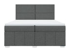 Nobellea bed base with mattress, Dark Grey, 200x200cm, Fabric YLGE03897