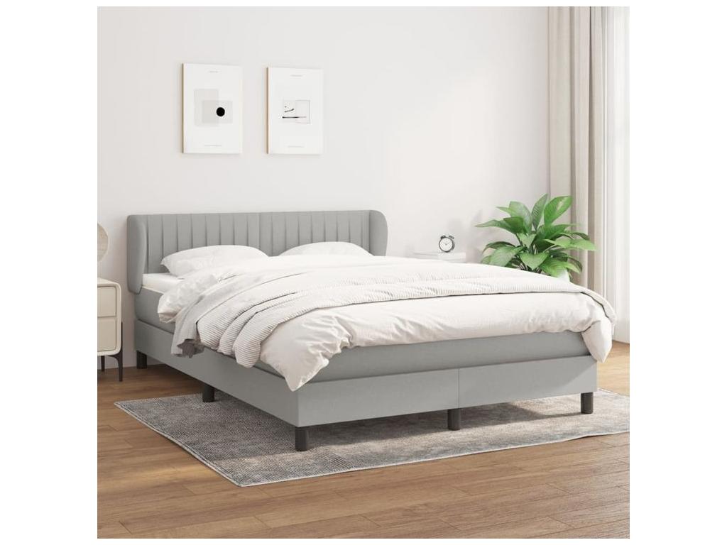 Nobellea bed base with light grey mattress 140x190 Fabric PZUI69411