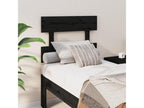 Black Headboard 103.5x3x81 Solid Pine Wood FQAQ27165