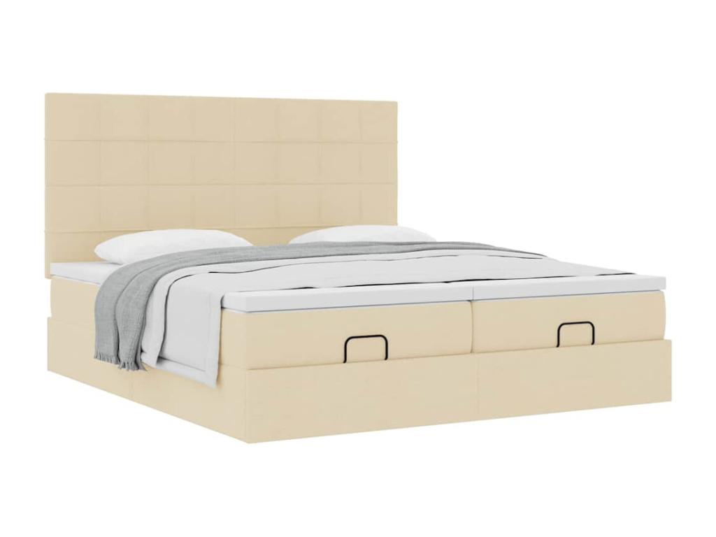 Nobellea bed frame with cream mattress 180x200 cm fabric DXBE48734