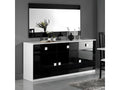 3-Door, 3-Drawer Buffet, Black/White - Nobellea - W 180 x D 49 x H 85 cm YWQW16853