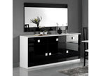 3-Door, 3-Drawer Buffet, Black/White - Nobellea - W 180 x D 49 x H 85 cm YWQW16853