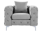 Nobellea armchair in light grey velvet Nobellea TKBC75500