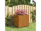 Planter with feet, rusted finish, 42x40x43 cm, Corten steel, XNQD62021