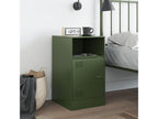 Olive green bedside table 34.5x39x62 cm steel FMNH09505