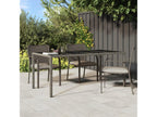 Grey garden table 190x90x75 cm Tempered glass/woven resin RTQA96184