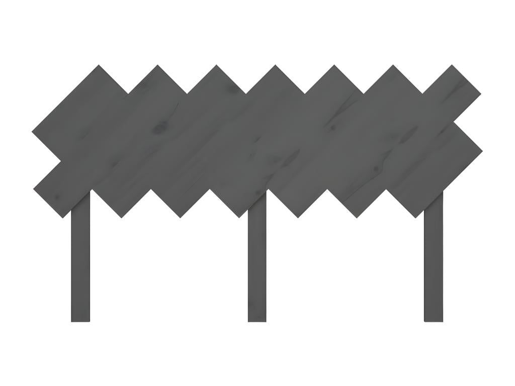 Grey Headboard 141x3x80.5 cm Solid Pine Wood AFCJ71413