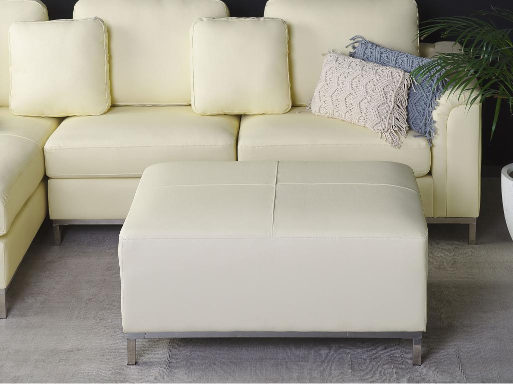 Ottoman Nobellea Beige Leather MKXZ32050