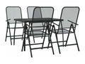 Nobellea CORN08643 5-piece anthracite metal garden dining set